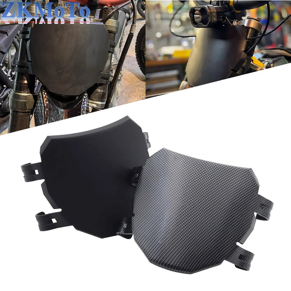 Black universal motorcycle front license plate holder for e-bikes and dirt bikes