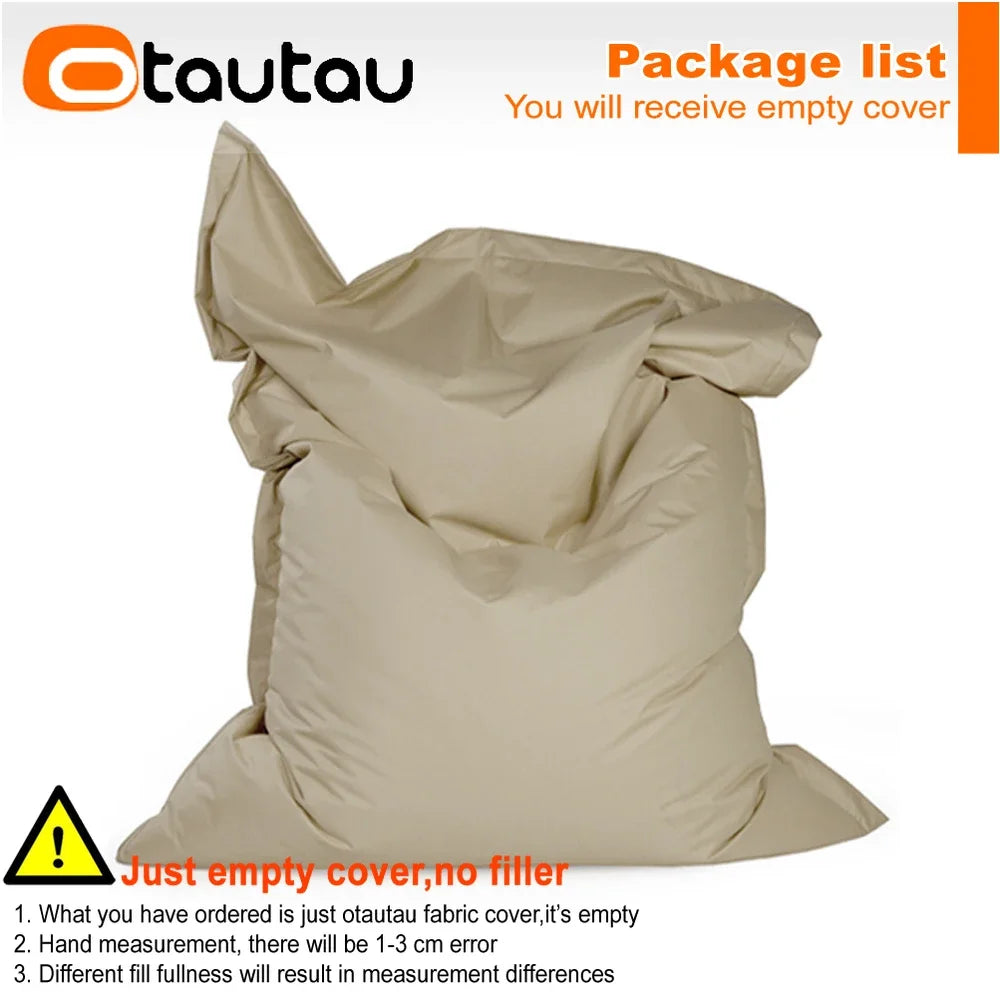 Waterproof Oxford Bean Bag Cover – Large Corner Pouf Shell (Filler Not Included)