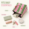 Striped Knit Mini Bucket Tote Bag
