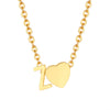 Dainty Heart Initial Necklace