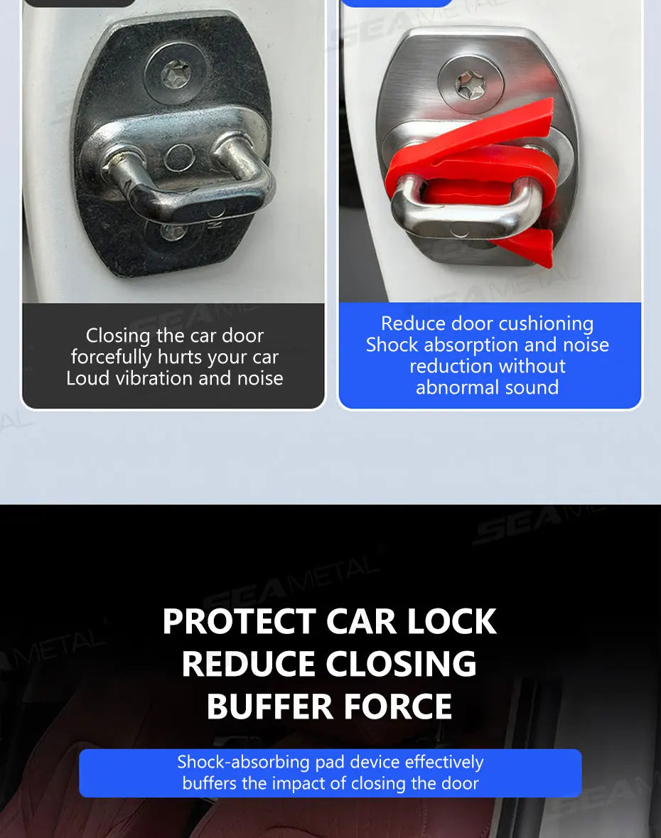Silicone Car Door Lock Protection Pads (Set of 4)