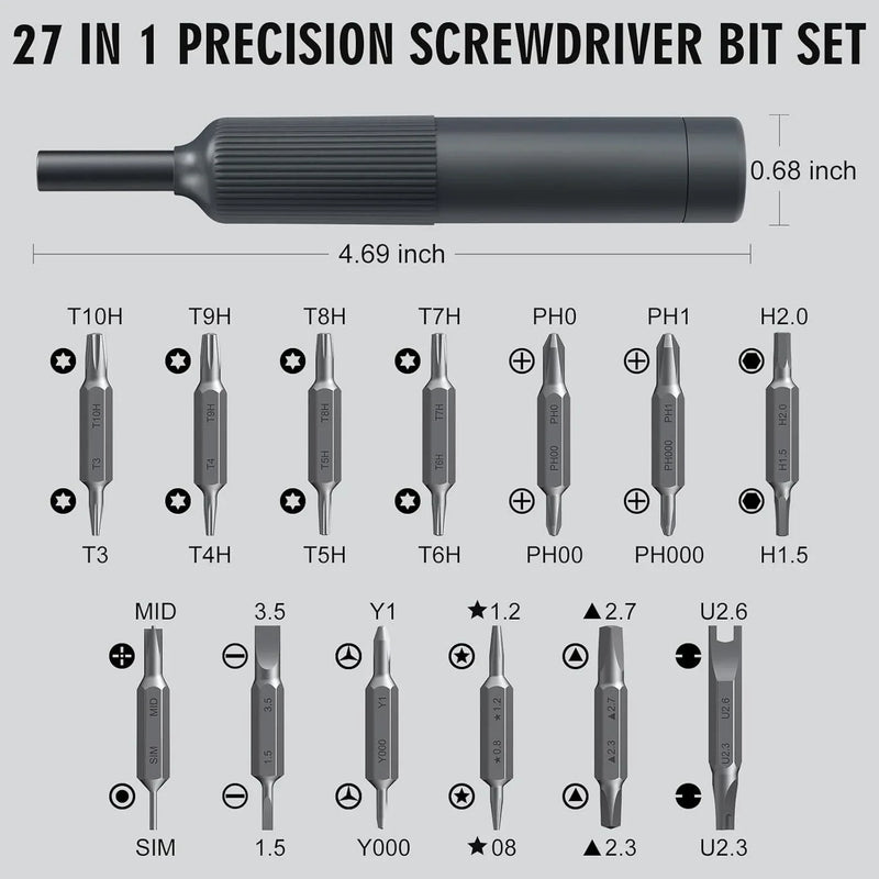 Precision Screwdriver Set with Magnetic Pen-Style Handle