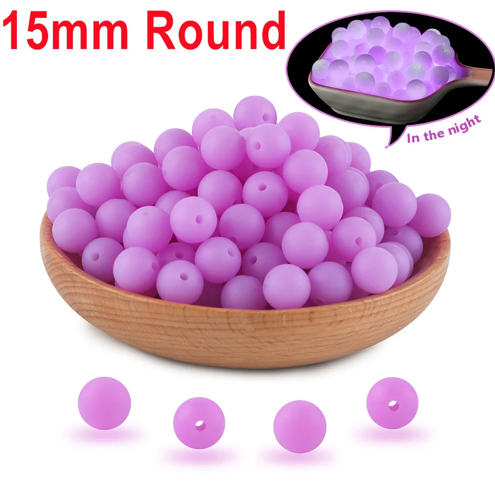 Glow-in-the-Dark Silicone Beads for Jewelry Making