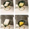 Leaf-Shape Self-Draining Soap Dish with Metal Bracket