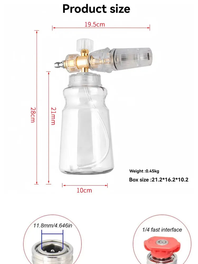 High Pressure Foam Cannon with Quick Connect for Pressure Washers