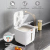 Airtight Rice Storage Container with Double Silicone Seal and Recessed Latch