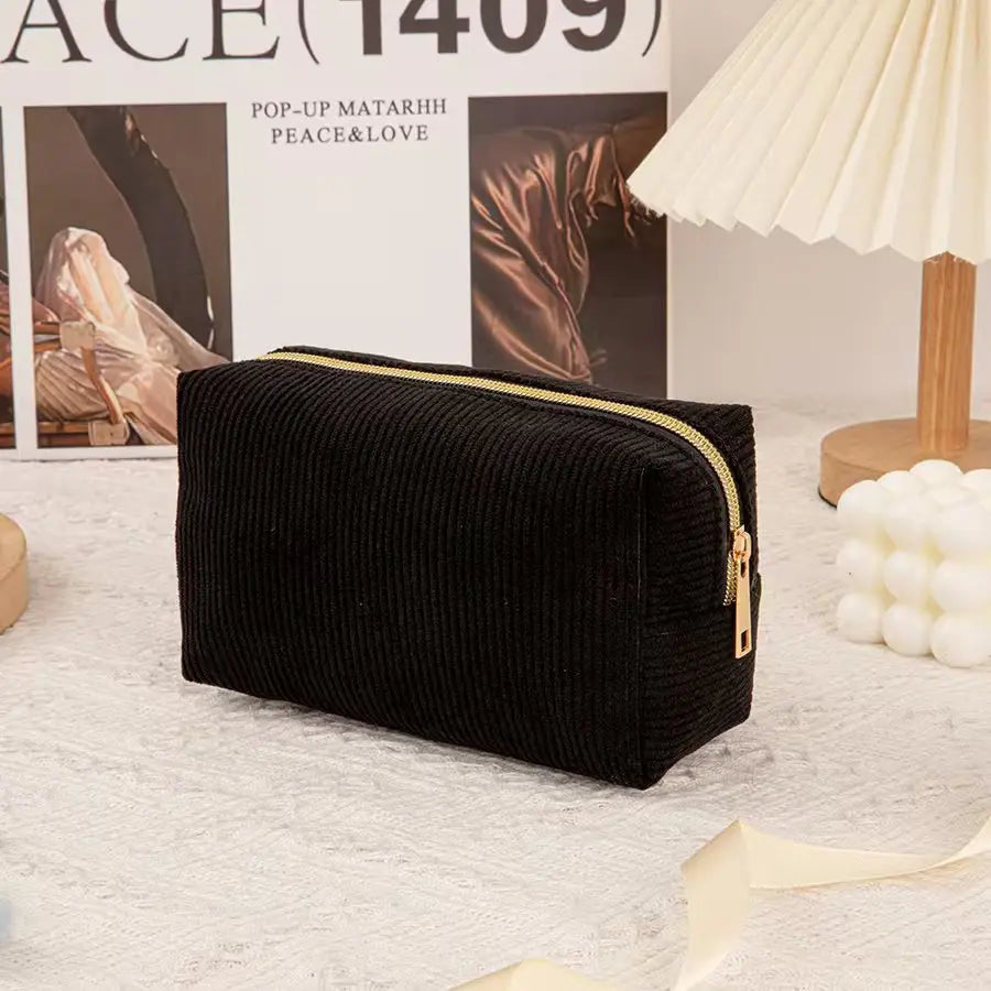Large Capacity Corduroy Cosmetic Storage Bag