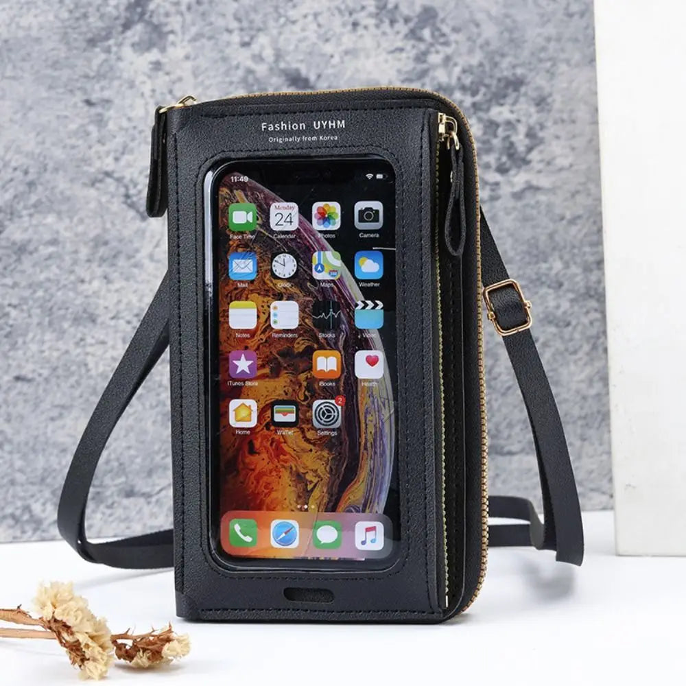 Women's Crossbody Phone Purse with Touchscreen Window