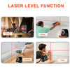 3-in-1 Laser Distance Measurer with Tape Measure and Cross-Line Level