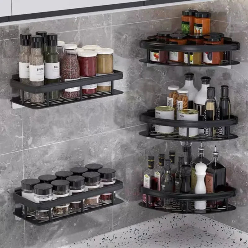 No-Drill Corner Bathroom Shelf