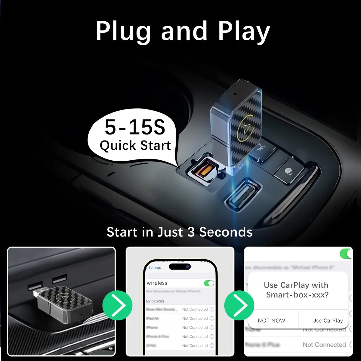 Wireless CarPlay & Android Auto Adapter