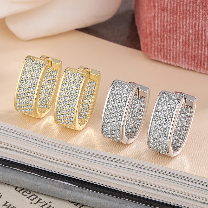 14K Silver Diamond Accent Stud Earrings
