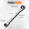 Double-Ended Ratchet Wrench for Refrigeration Valves – 4 Size Options