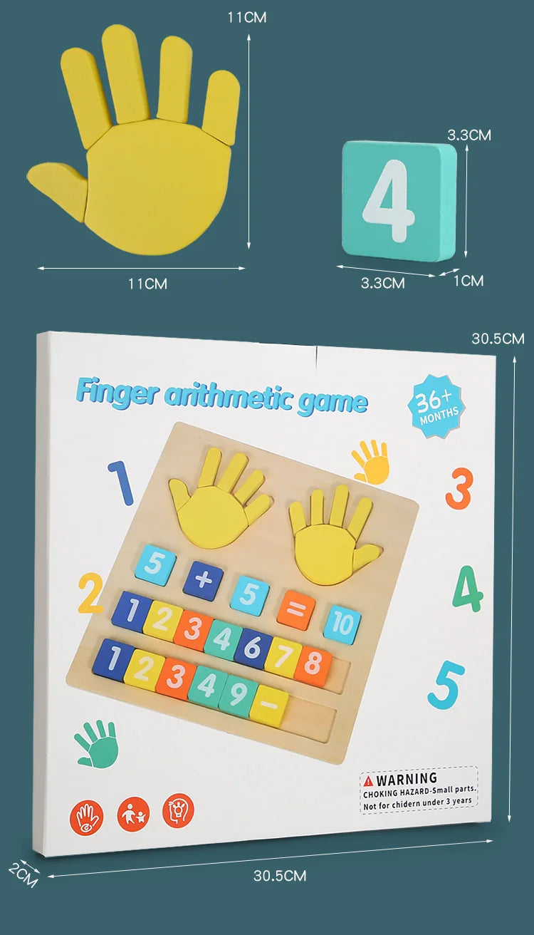 Wooden Finger Counting Math Toy for Kids
