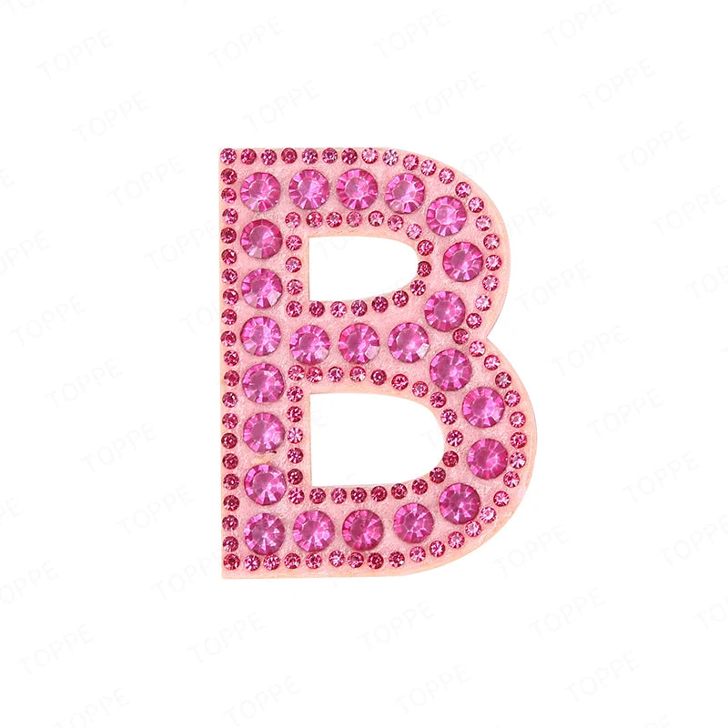 Pearl Rhinestone Letter Patches – Iron-On 3D DIY Embellishments