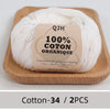 100% Organic Cotton Yarn for Knitting and Crocheting (2-Pack)