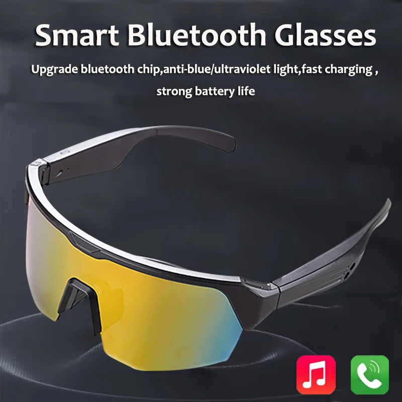 Smart Bluetooth Glasses with Built-In Audio for Cycling and Running