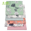 Floral Printed Twill Cotton Fabric for Quilting & Sewing – 6 Piece Set