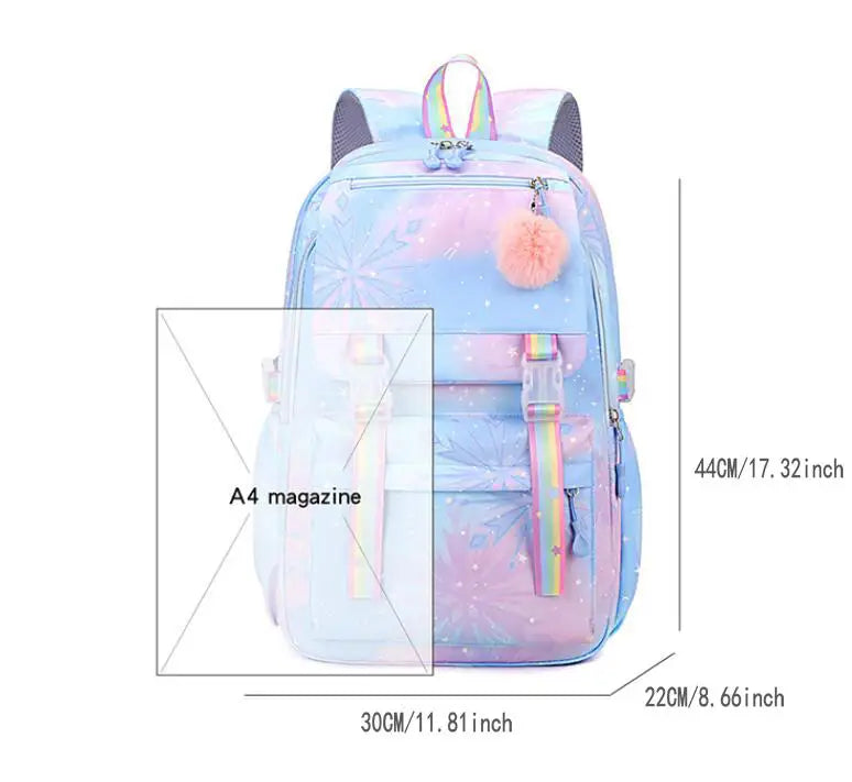 Stylish Letter Print Nylon Backpack for Everyday Use