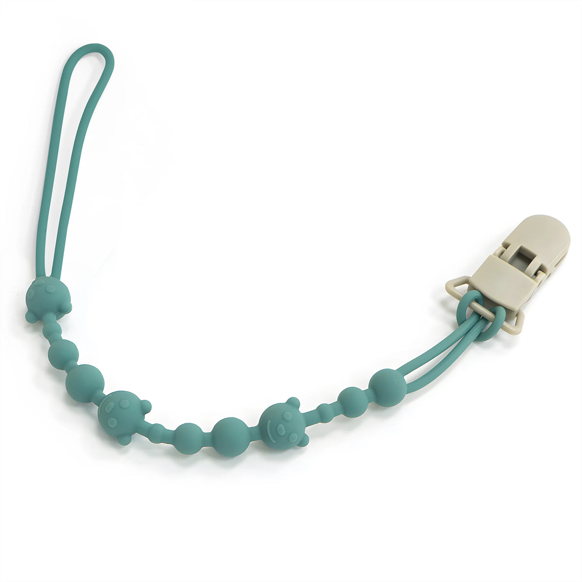 Silicone Pacifier Clip with Anti-Loss Chain