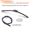 Universal Windshield Wiper Blades – J-Hook Fit, Multiple Sizes
