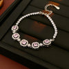Rhinestone Round Clasp Bracelet