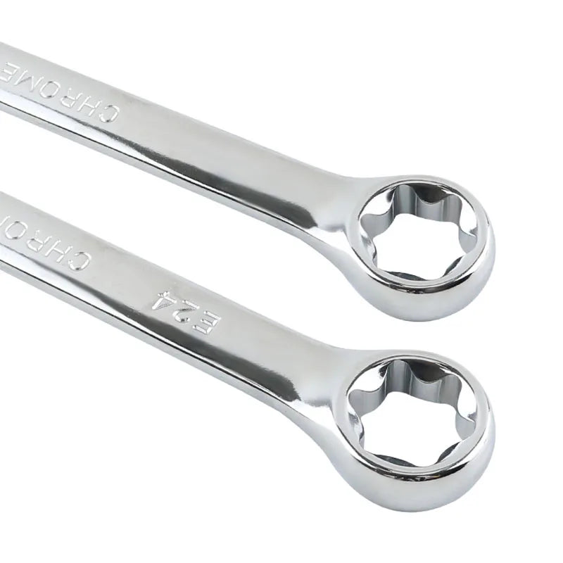 Professional E-Torx Wrench Set with Double-Ended Star Ring Spanners