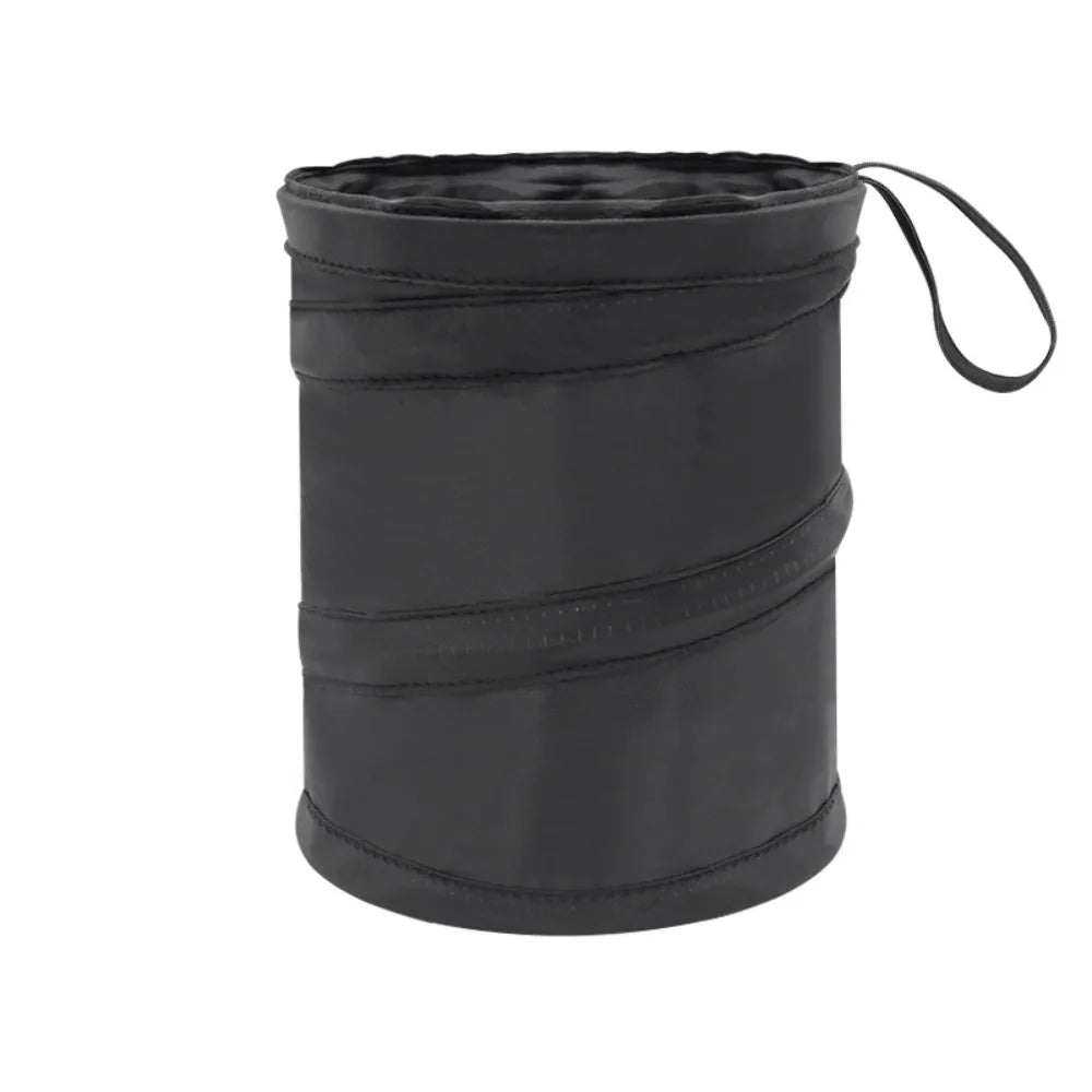 Waterproof Car Trash Can with Lid and Side Pocket