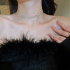 Geometric Rhinestone Choker Necklace