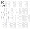 Spiral Birthday Cake Candles, Set of 6 Long Thin Decorative Candles for Cakes and Desserts