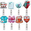 Glitter Acrylic Retractable ID Badge Reel