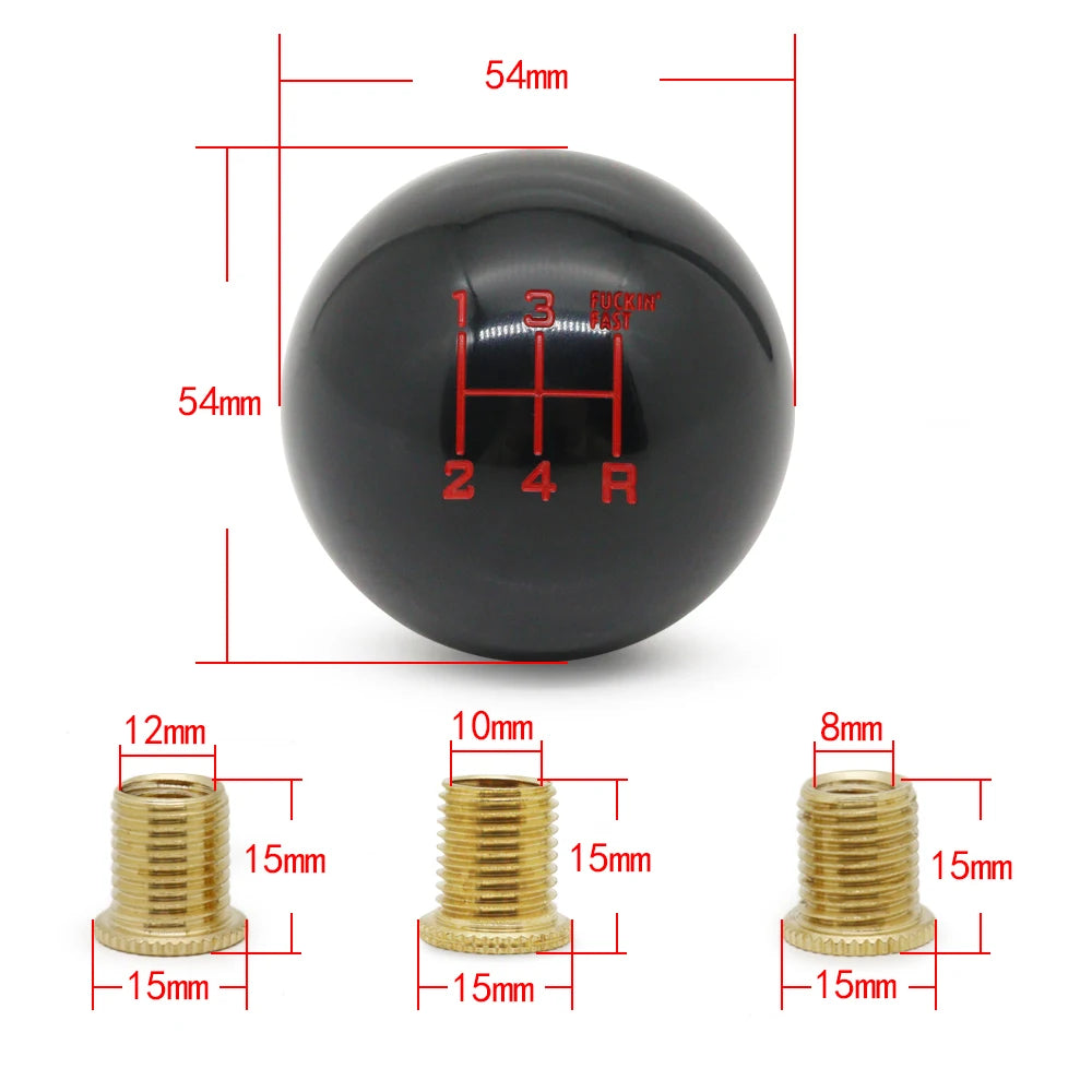 Acrylic Ball Gear Shift Knob with Universal Adapters