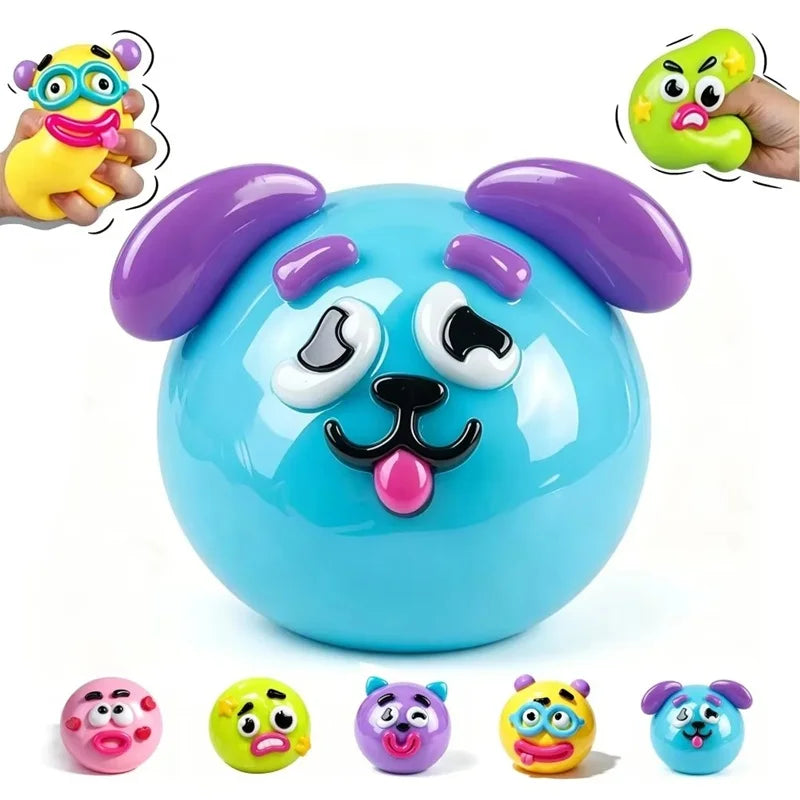 Curious Dog Face Swap Squishy Toy