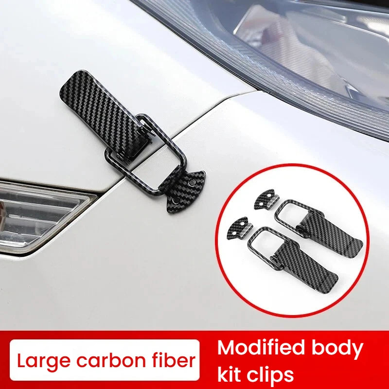 Modified body kit clips made of large carbon fiber for car applications