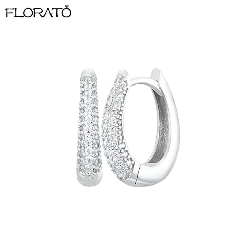 Minimalist CZ Huggie Hoop Earrings