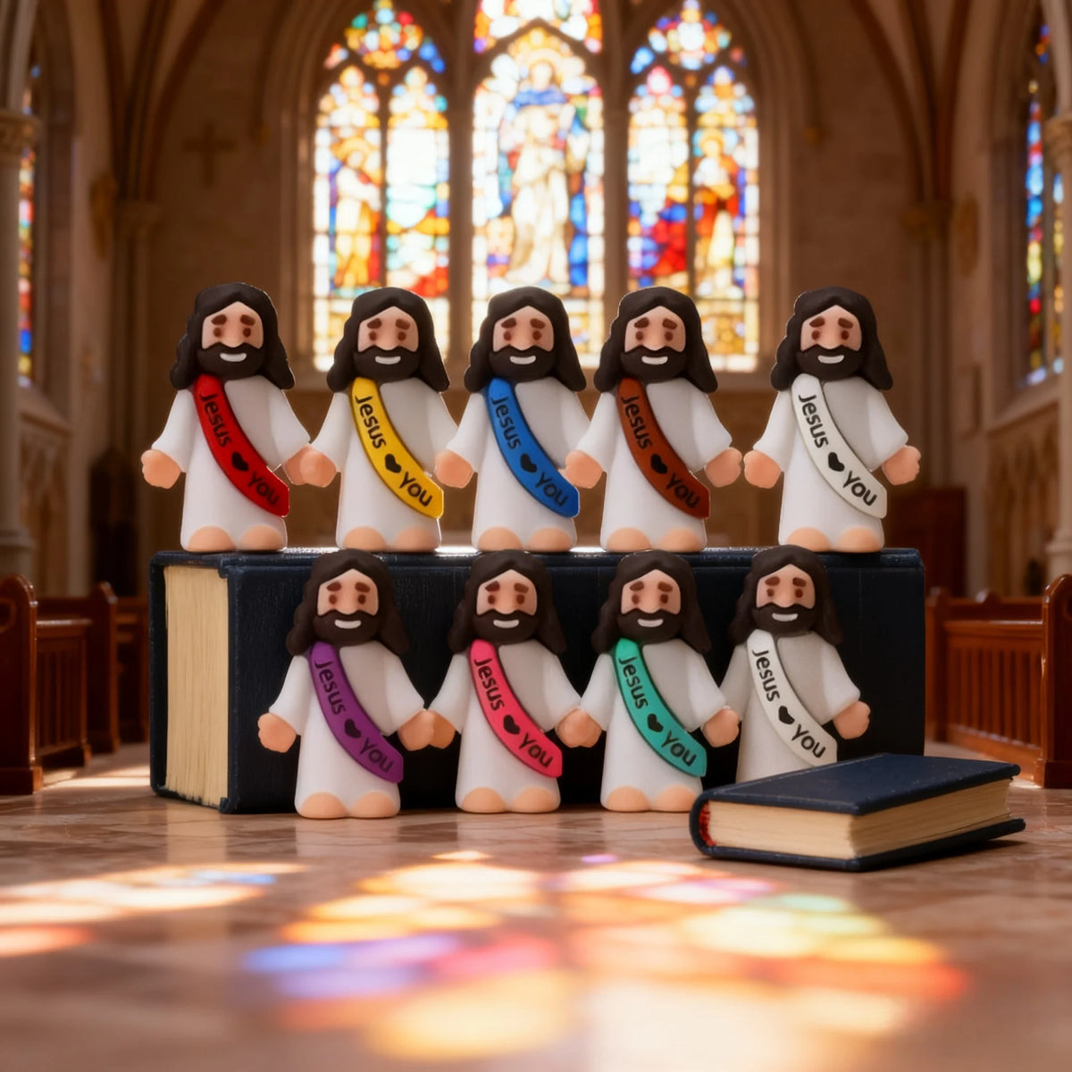Mini Religious Figurine Set for Christmas and Easter Decor