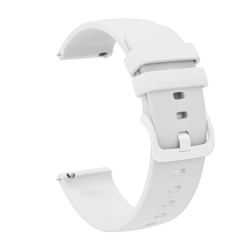 White silicone watch band and protective case for a Redmi Watch Active 5 or Watch 5 Lite