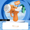 Rocket Bubble Gun with Lights - 32 Holes Automatic Blower for Kids