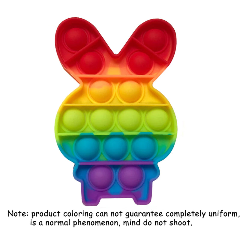 Rainbow Pop-It Fidget Board - Sensory Stress Relief Toy