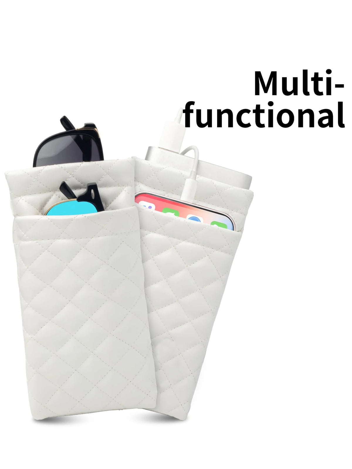 Double-Layer PU Leather Glasses Case with Soft Lining