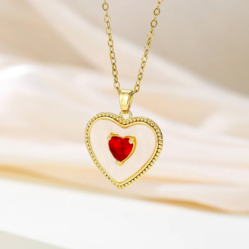 Elegant Heart Pendant Necklace