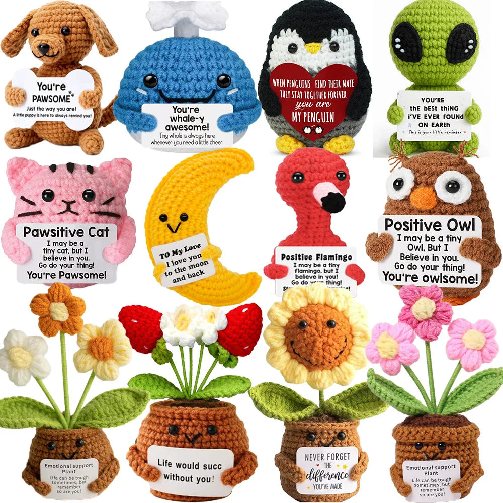 Handmade Crochet Pocket Hug Doll with Custom Message