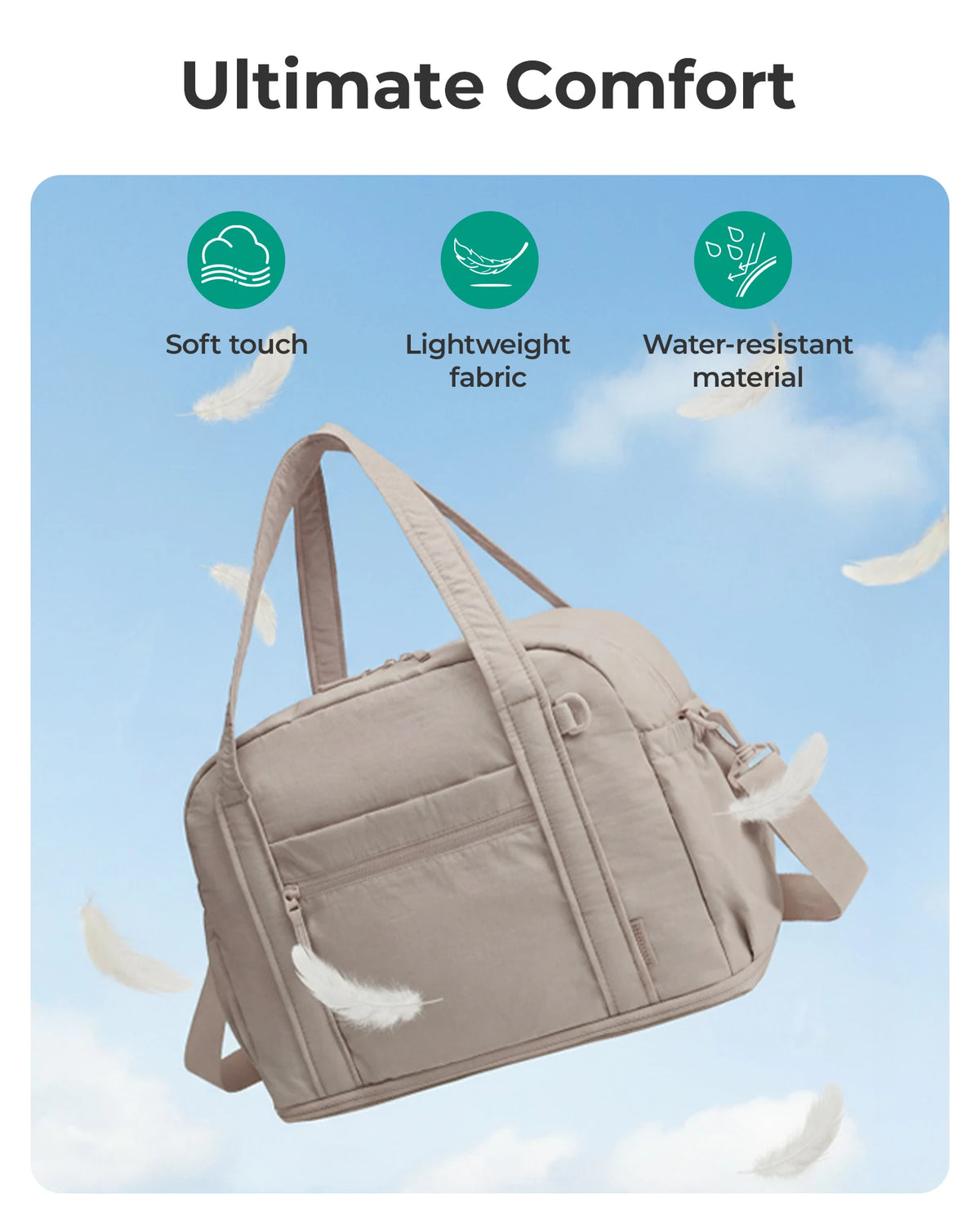 Expandable Travel Duffle Bag with TSA Toiletry Kit