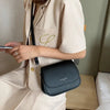Solid Color Saddle Crossbody Bag