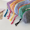 Checkered Pencil Case – Large Capacity Storage Bag for School & Office