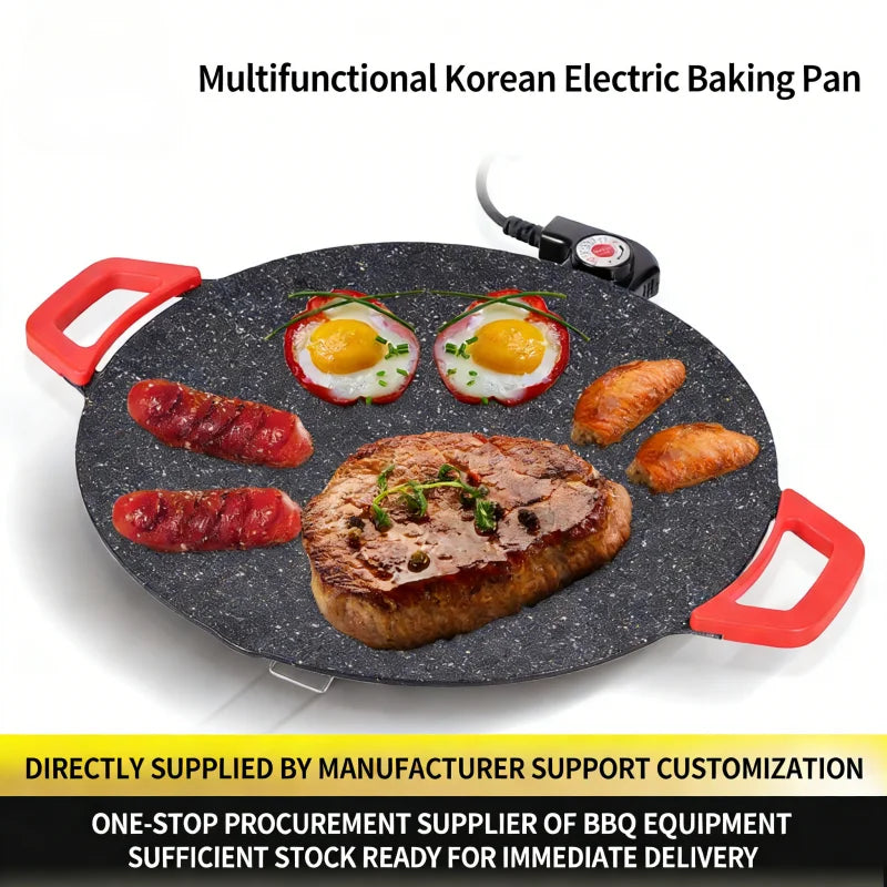 Electric Smokeless Grill Pan with Non-Stick Surface
