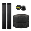 Black silica gel handlebar tape, including a roller and a roll of tape.