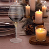 Elegant Gold-Rimmed Diamond Wine Glasses