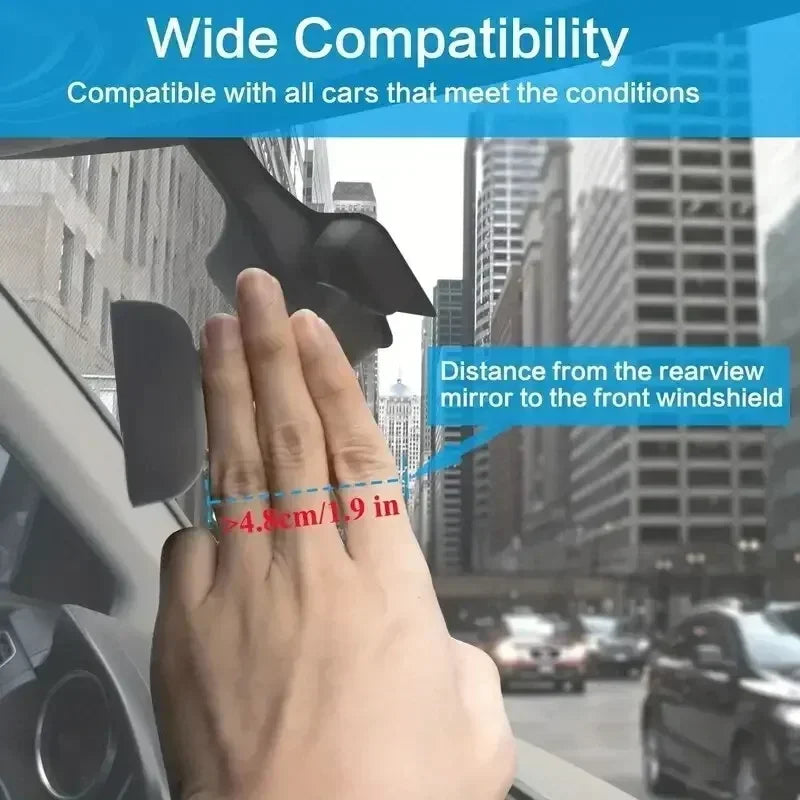 360° Rotating Rearview Mirror Phone Mount