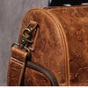 Vintage Embossed Leather Travel Duffle Bag